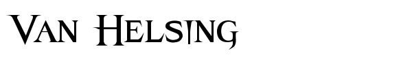 Van Helsing font preview